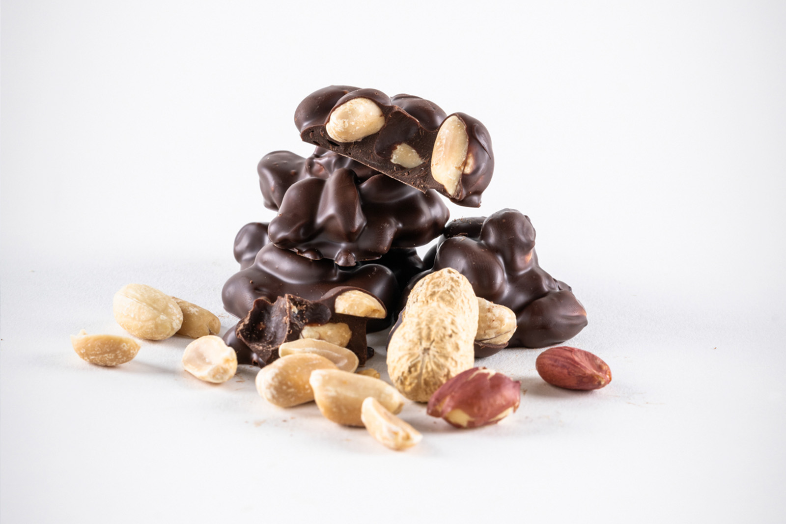 Chocoladerotsjes - donkere chocolade met pinda